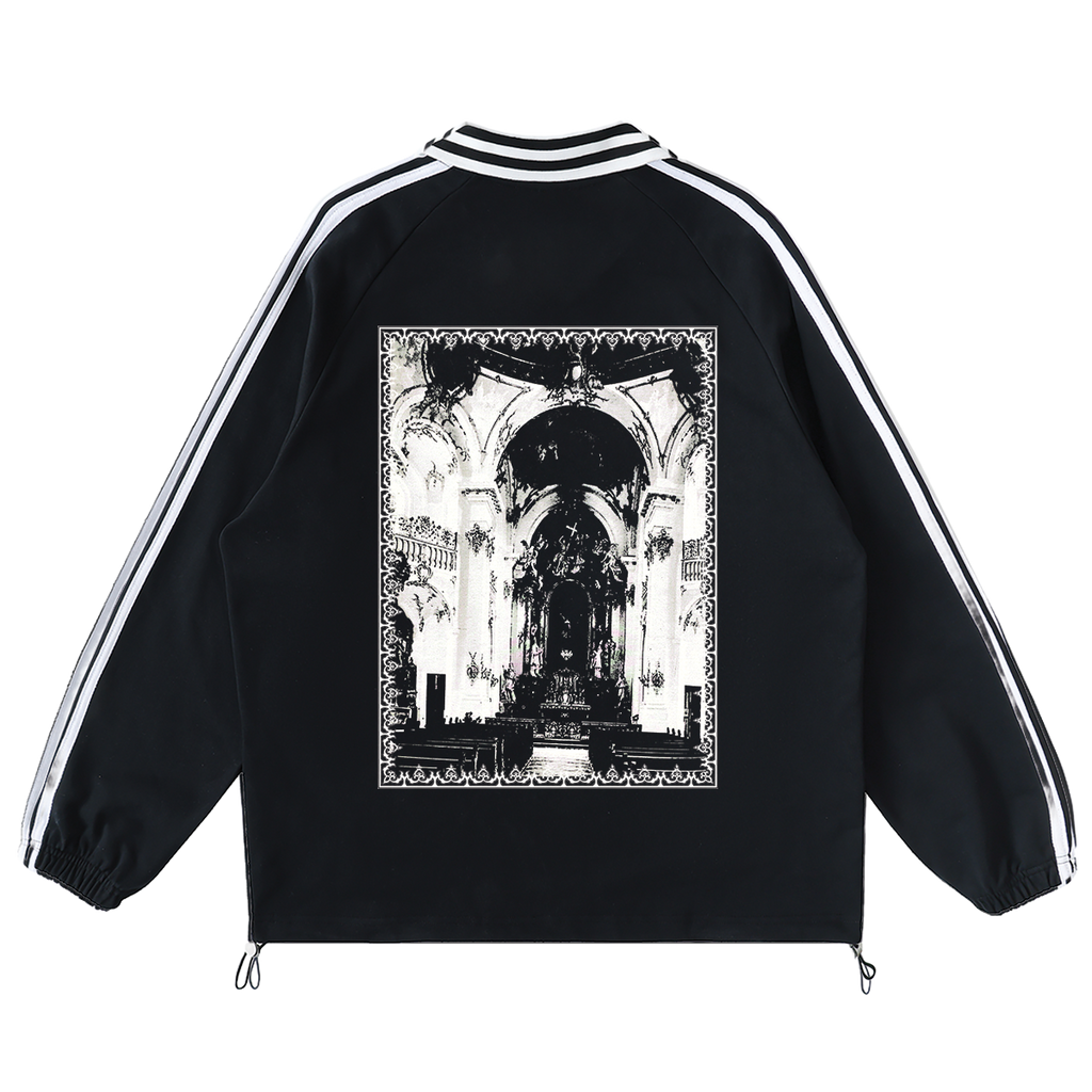 THE ALTAR COLLARED CREWNECK IN BLACK