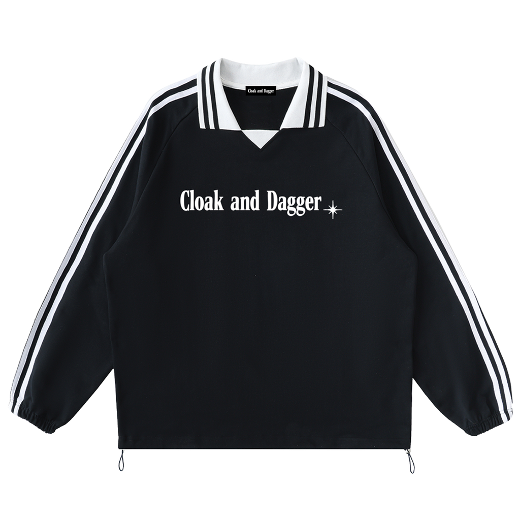 THE ALTAR COLLARED CREWNECK IN BLACK