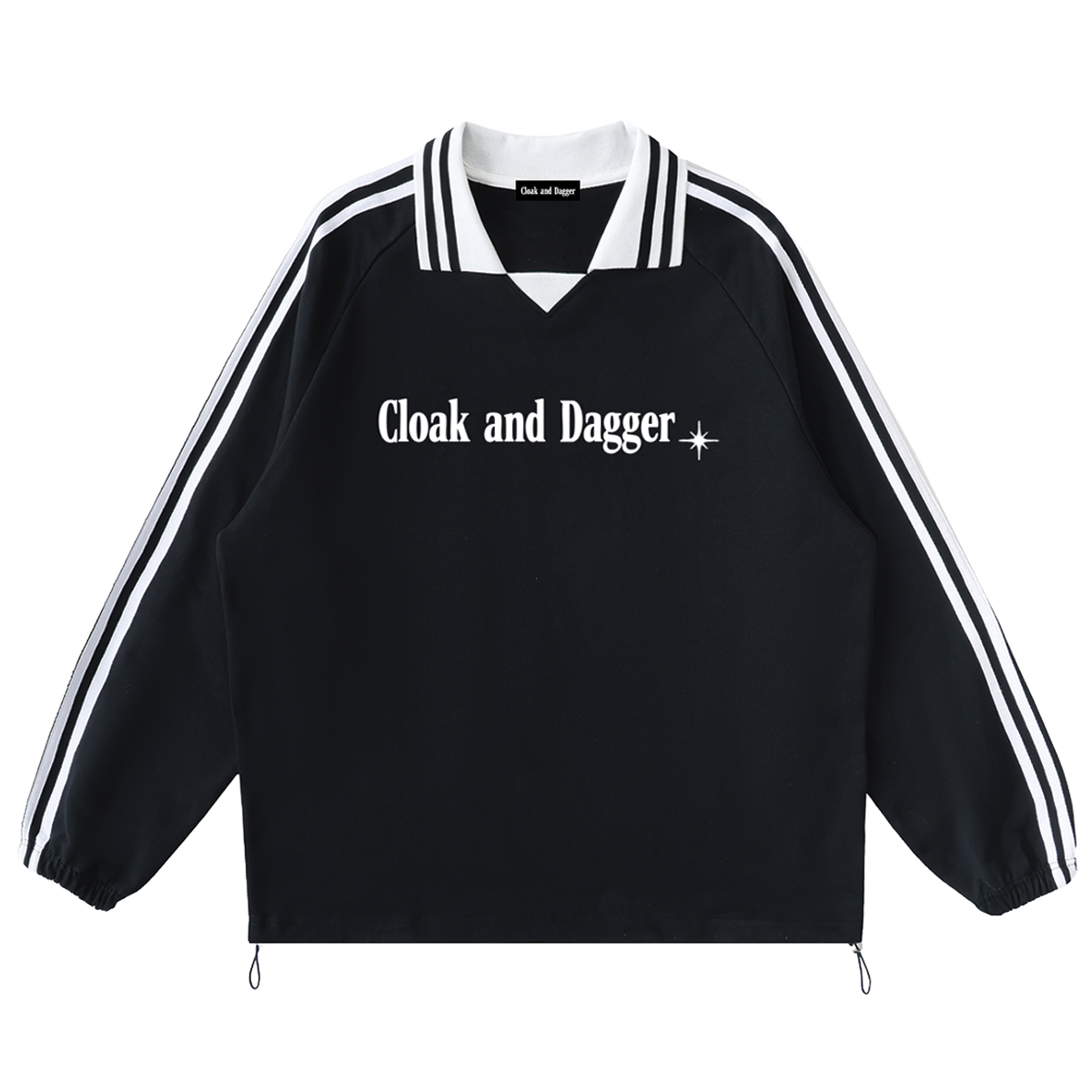 THE ALTAR COLLARED CREWNECK IN BLACK