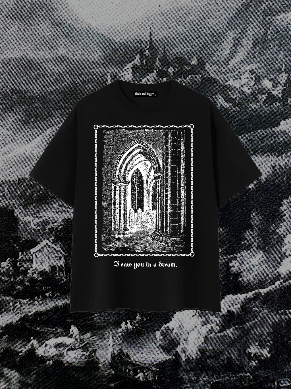 DREAM PORTAL TEE IN DARKEST BLACK