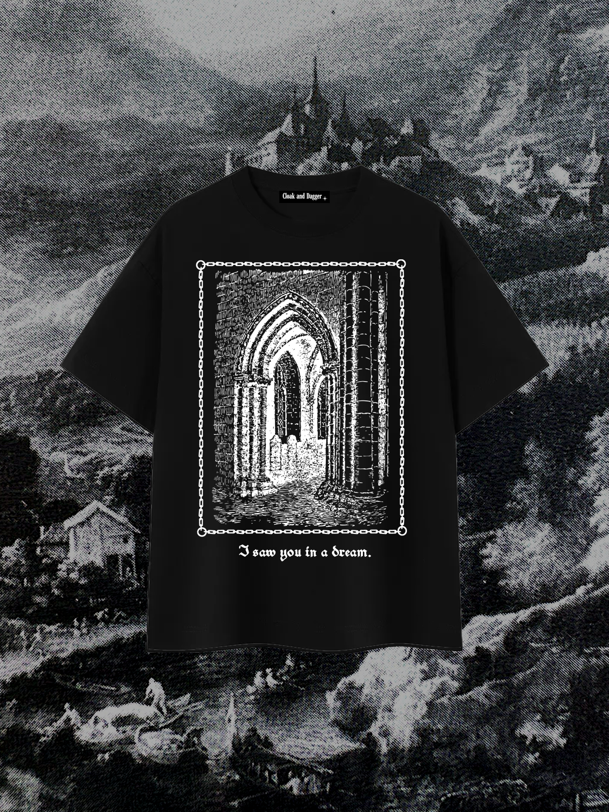 DREAM PORTAL TEE IN DARKEST BLACK