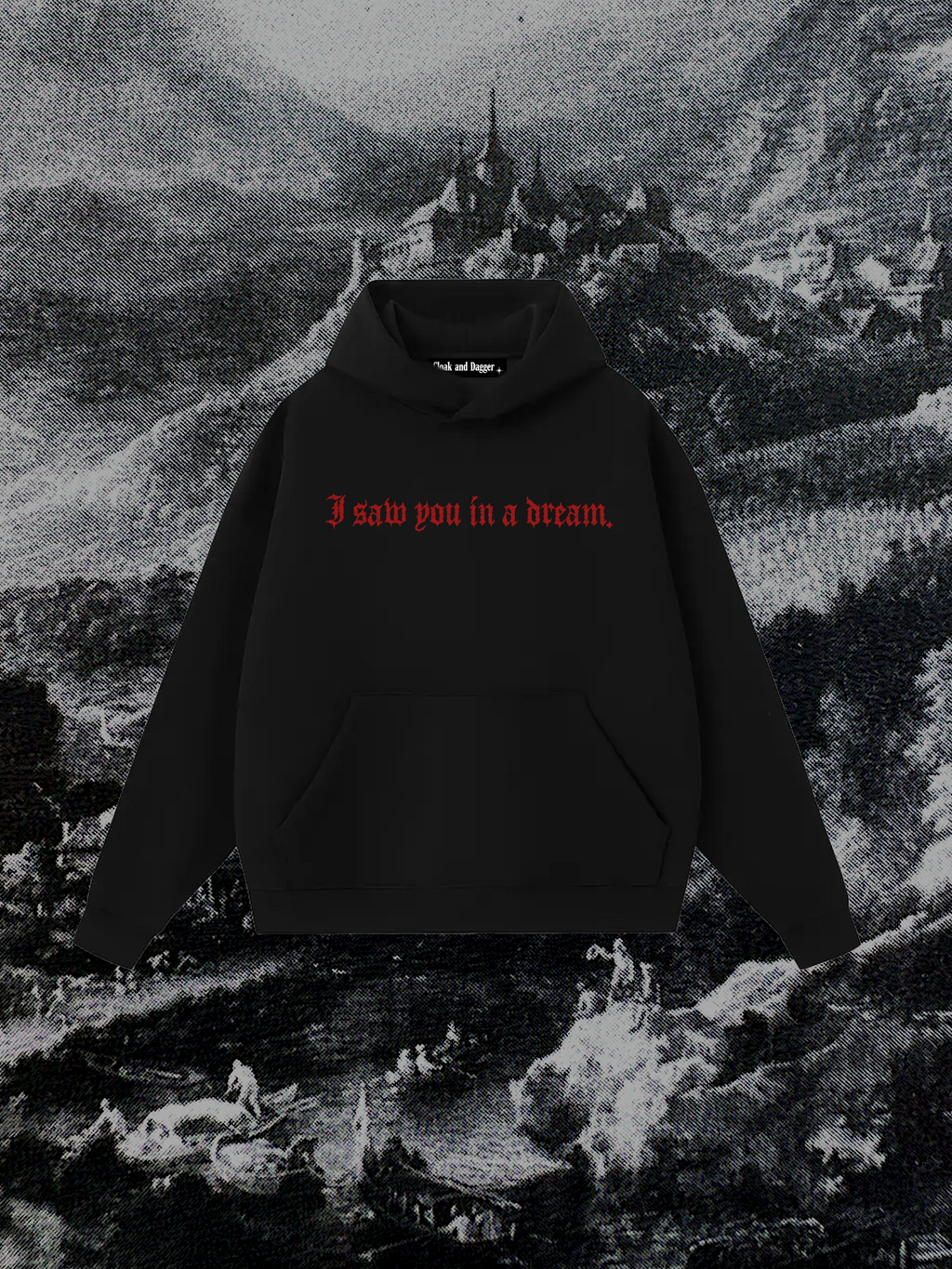 I SAW YOU IN A DREAM HOODIE IN DARKEST BLACK