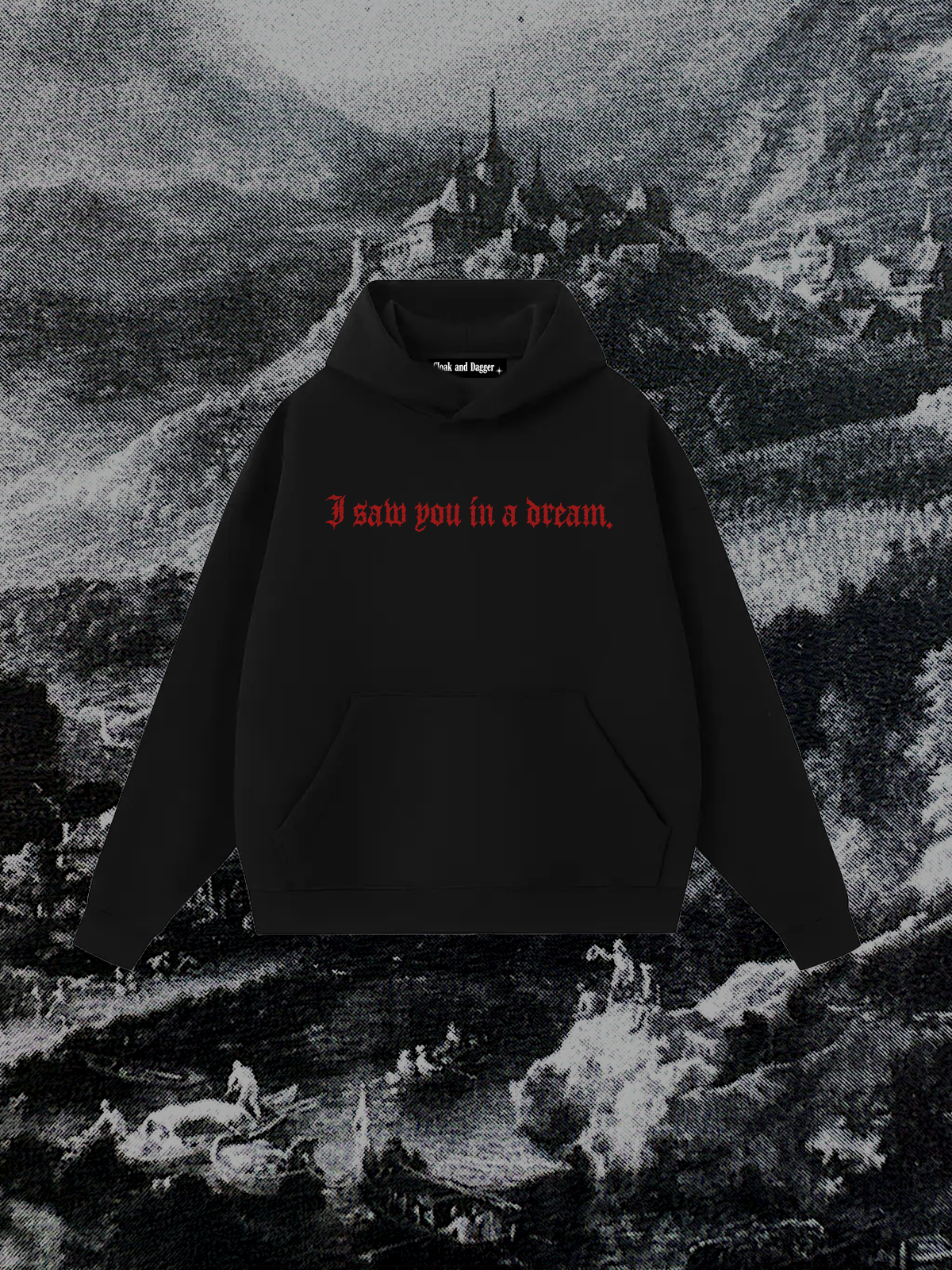 I SAW YOU IN A DREAM HOODIE IN DARKEST BLACK