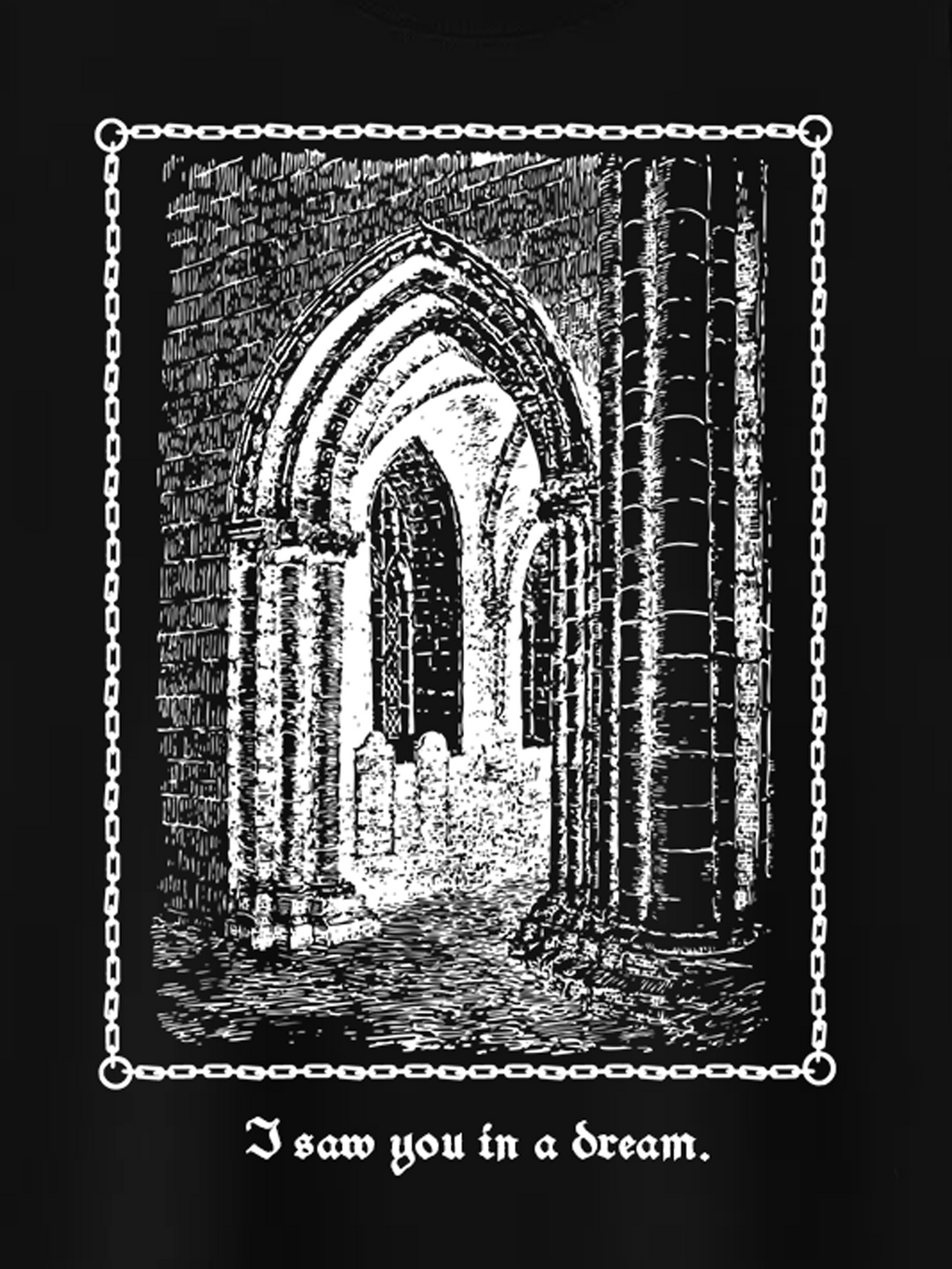 DREAM PORTAL TEE IN DARKEST BLACK
