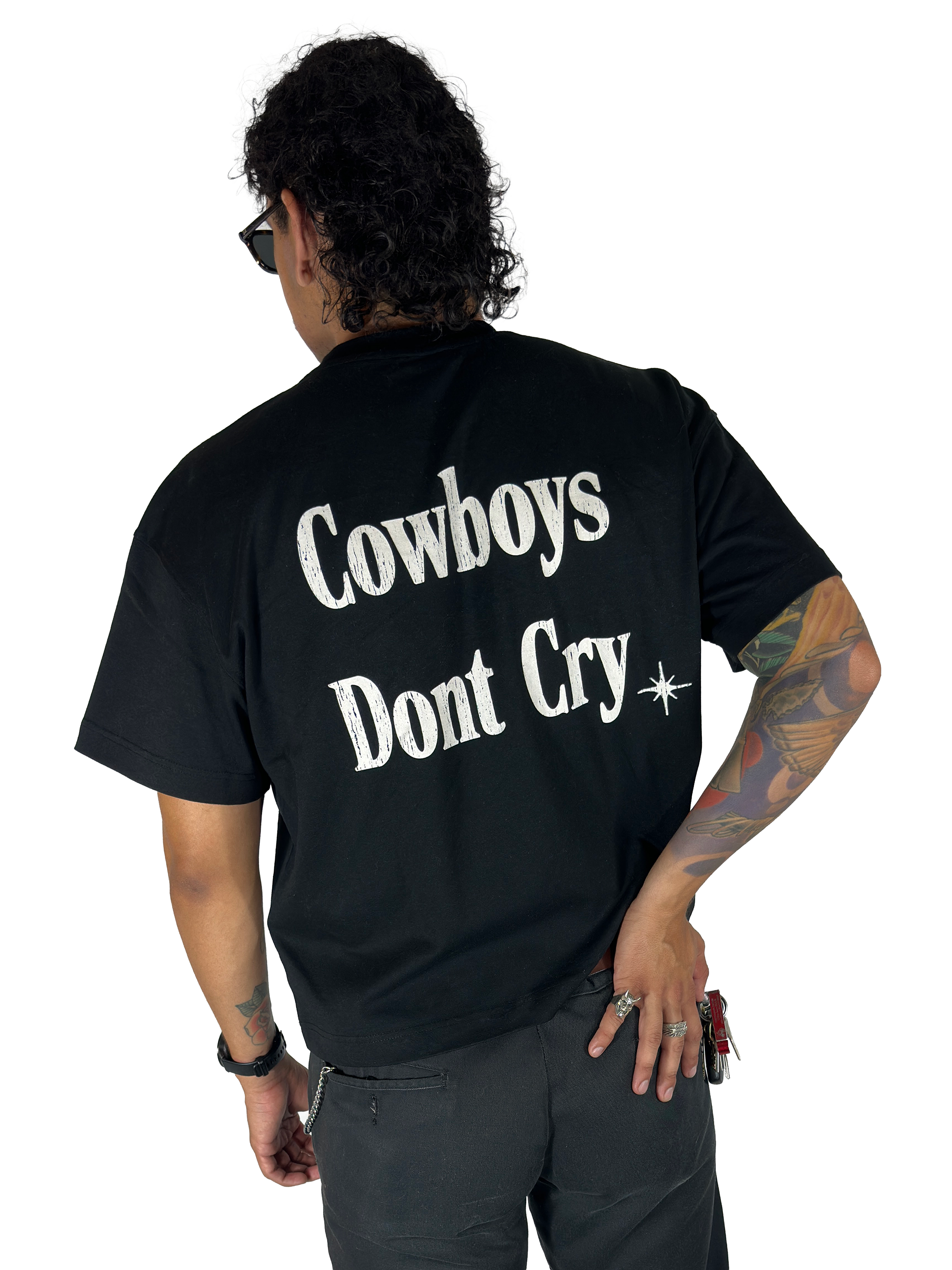 COWBOYS DON'T CRY SHIRT IN BLACK - CLOAK X RPM