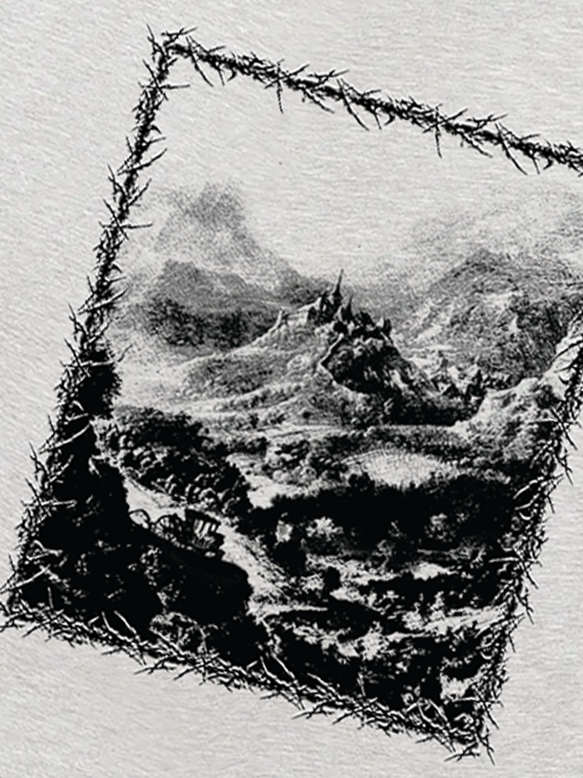 NOSFERATU'S CASTLE COLLARED CREWNECK IN MIST GRAY