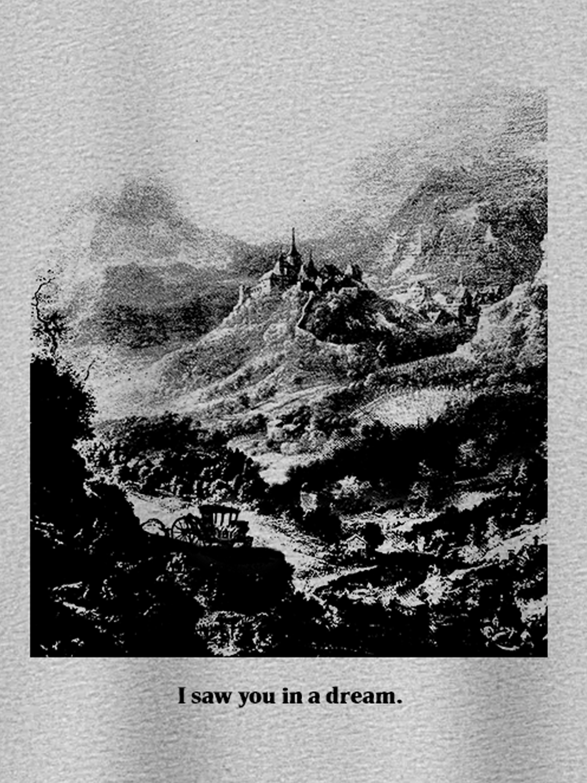 NOSFERATU'S CASTLE TEE IN MIST GRAY