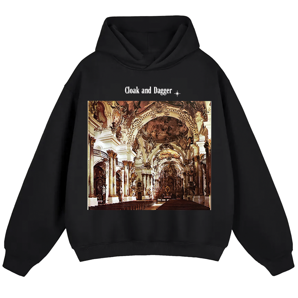 THE GILDED CEILING HOODIE IN BLACK