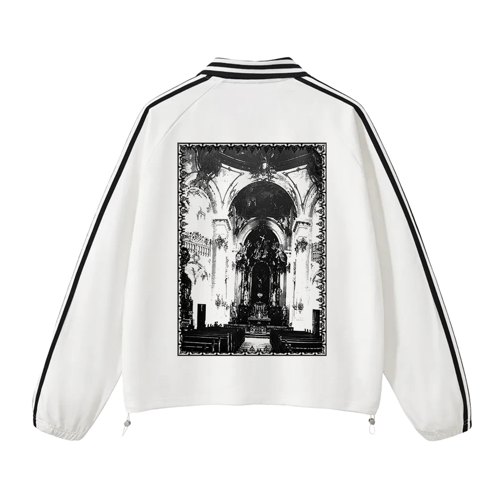 THE ALTAR COLLARED CREWNECK IN WHITE