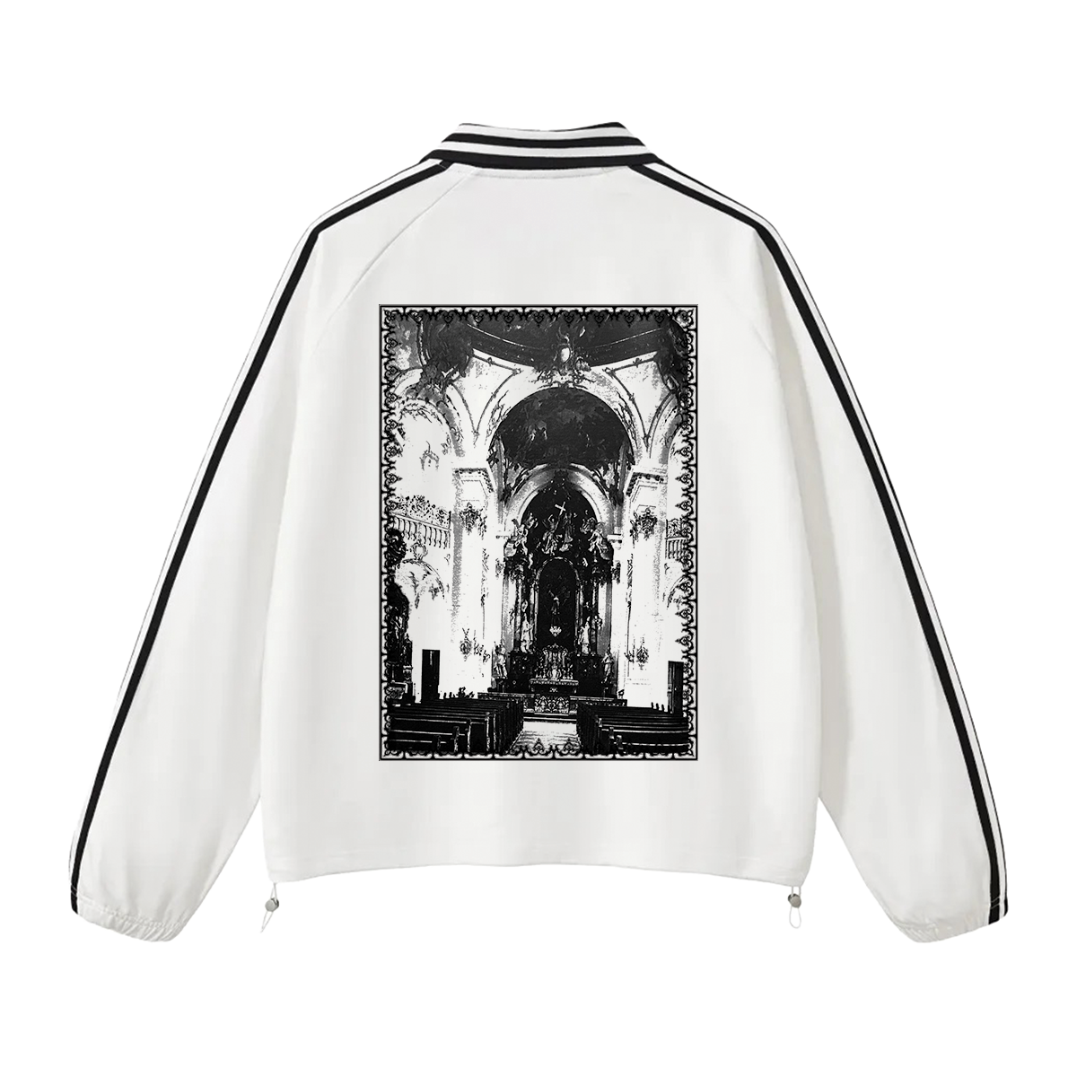 THE ALTAR COLLARED CREWNECK IN WHITE