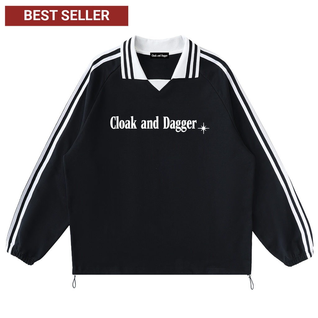 THE ALTAR COLLARED CREWNECK IN BLACK