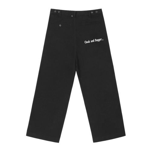 CHAINS OF LOVE STRAIGHT LEG ADJUSTABLE PANT IN BLACK