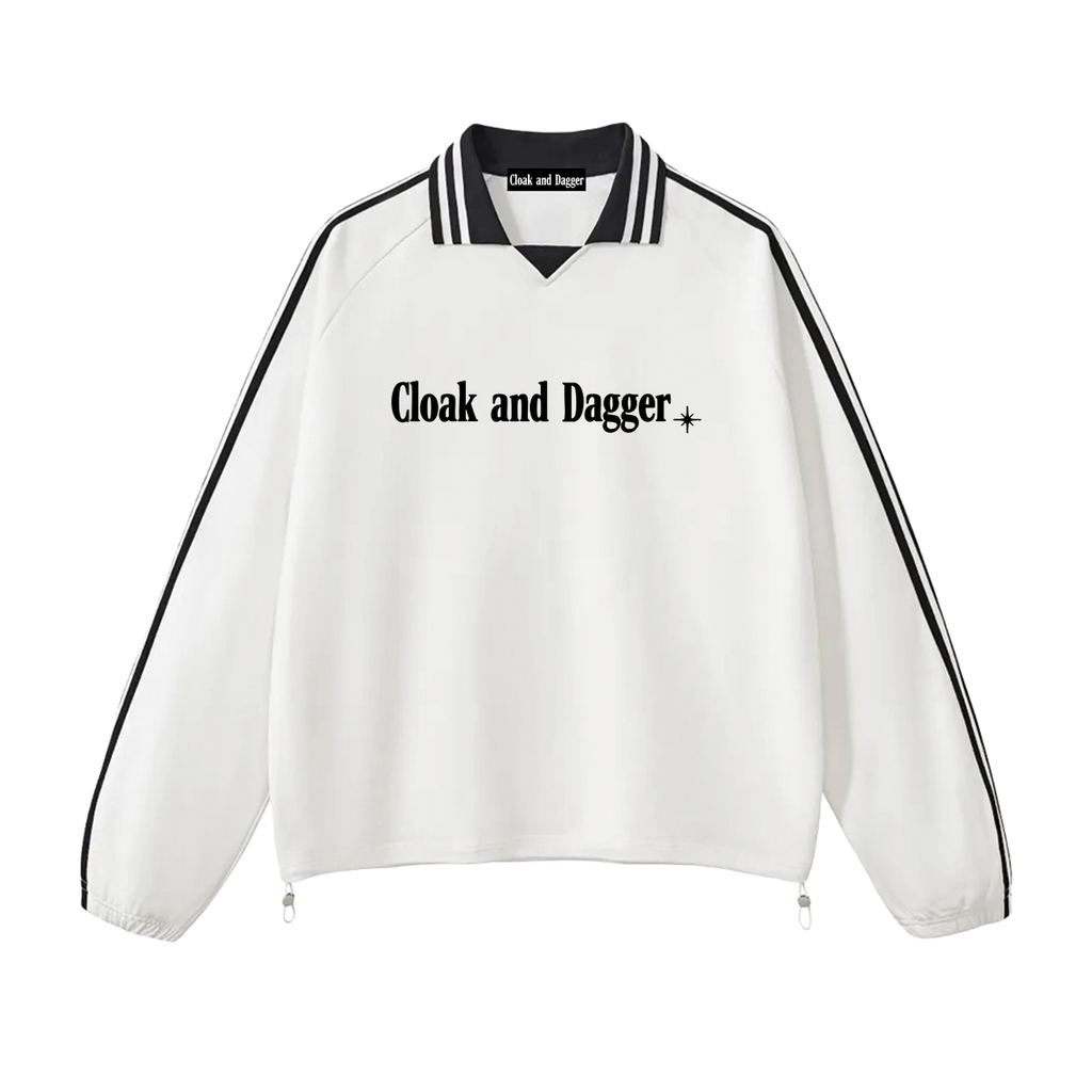 THE ALTAR COLLARED CREWNECK IN WHITE