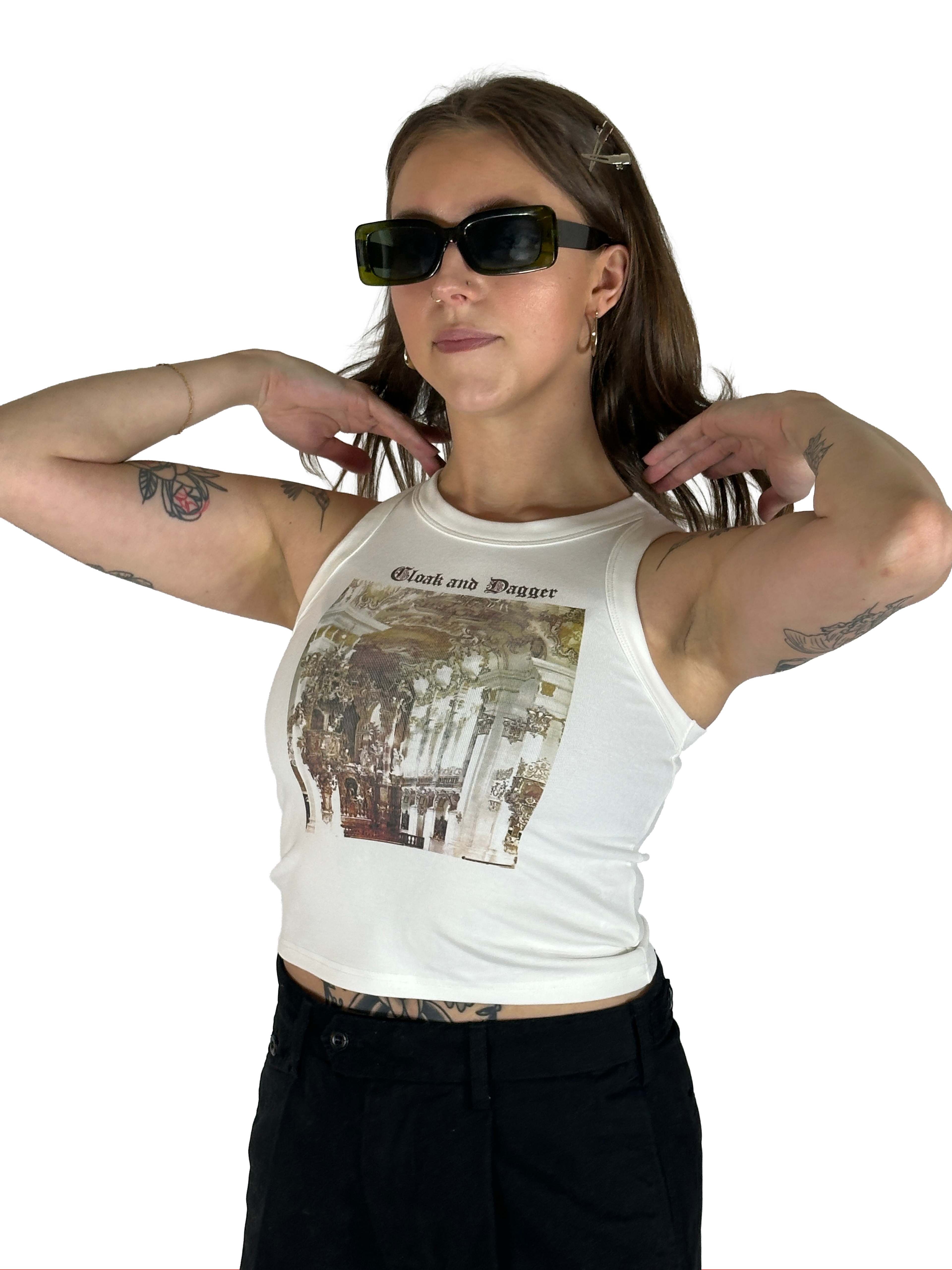 SNOW WHITE CROPPED TANK TOP