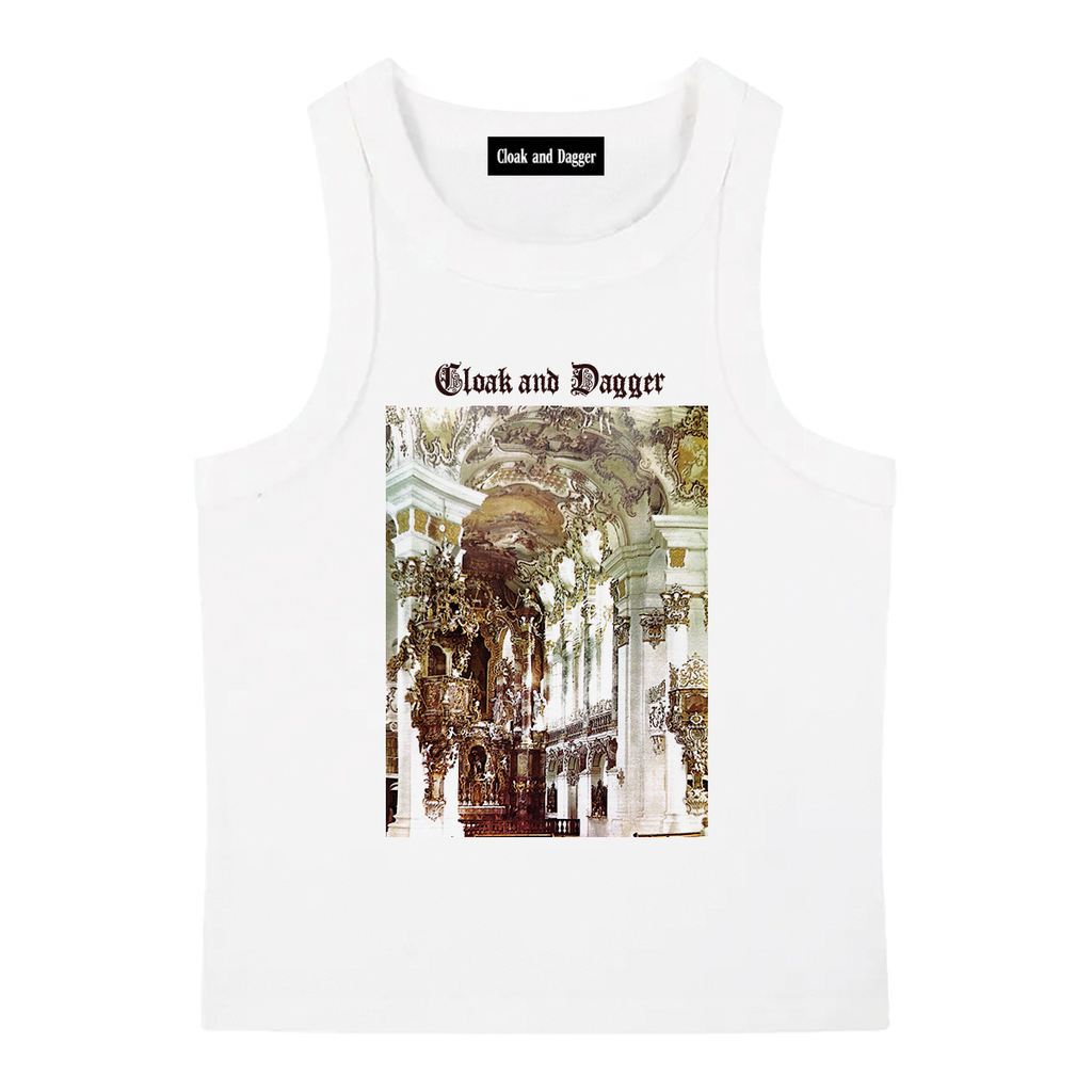 SNOW WHITE CROPPED TANK TOP